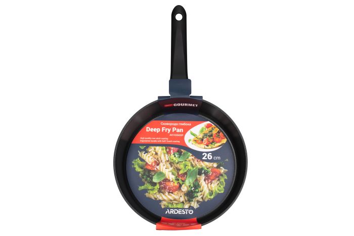 Сковорода глубокая Ardesto Gemini Gourmet Bolzano, 26см, алюминий, черный