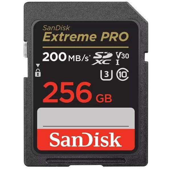 Карта памяти SanDisk SD  256GB C10 UHS-I U3 R200/W140MB/s Extreme Pro V30