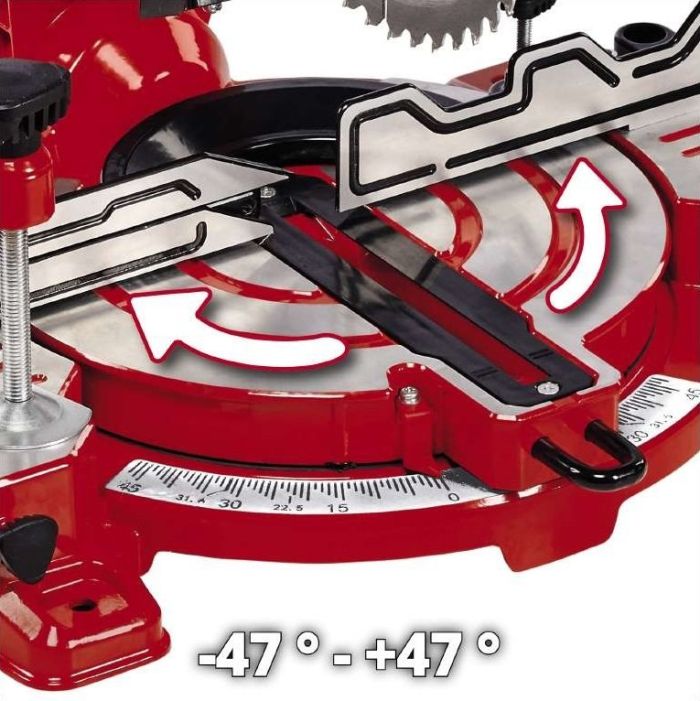 Пила торцовочная Einhell TC-MS 216, 1400Вт, диск 216мм, длина реза 120мм, 7.1кг