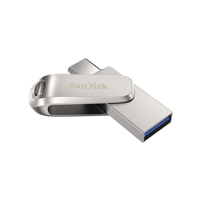 Накопичувач SanDisk  256GB USB 3.1 Type-A + Type-C Dual Drive Luxe Срібний