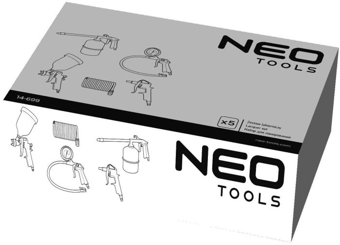 Набір пневматичних інструментів Neo Tools, 5од