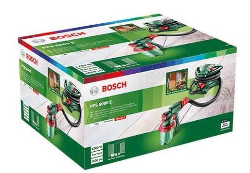 Фарборозпилювач Bosch PFS 5000 E 1200Вт 500 мл/хв 3м кв·хв дод. контейнер та мішалка 4.8кг
