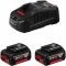 Набор аккумулятора и зарядного устройства Bosch GBA 2х18В, 4А·час + 2хGAL 18V-40, 18В, 4А·час