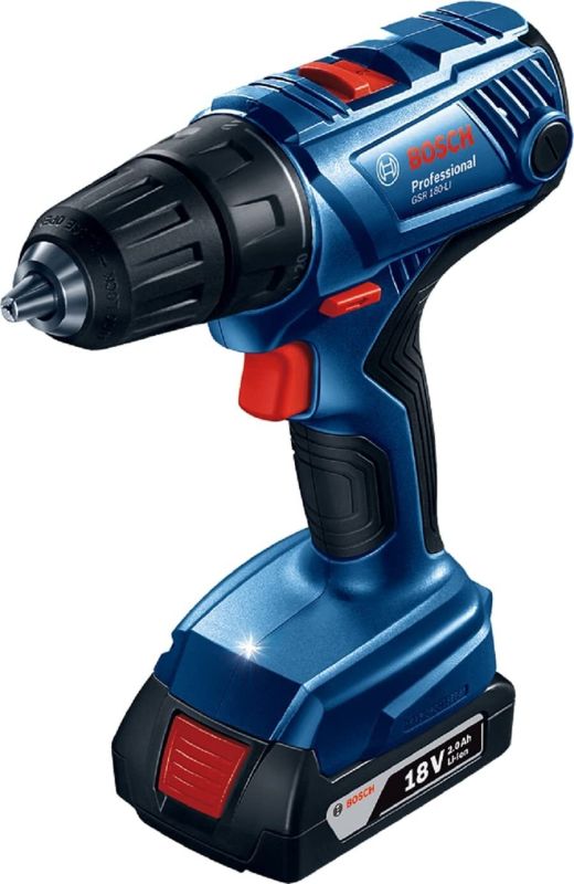 Набір із трьох акумуляторних інструментів Bosch Professional 18В перфоратор GBH 180-LI дриль-шурупокрут GSR 18V-50 акб 2х 5А·год сумка