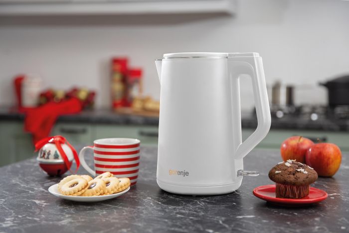 Электрочайник Gorenje 1.5л, пластик, белый матовый