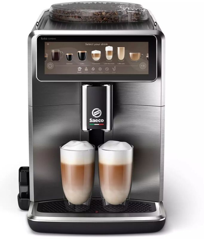 Кофемашина Saeco Xelsis Deluxe 1.7л, зерно + молоко, автомат.капучинатор, авторецептов - 22, серебристый