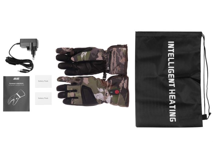 Рукавички з підігрівом 2E Hunter Camo, розмір XXL