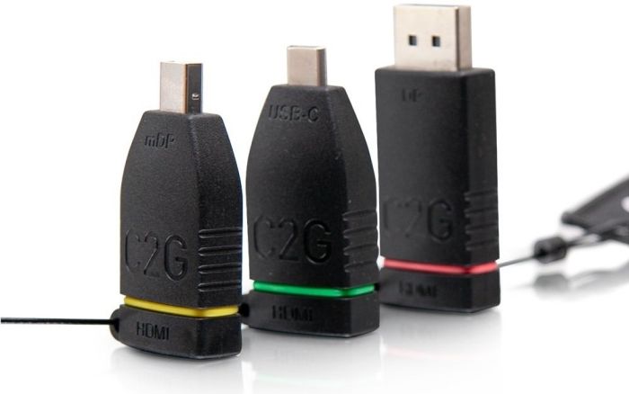 Комплект перехідників retractable C2G Adapter Ring HDMI > mini Display Port, Display Port, USB-C