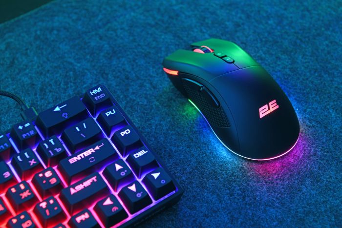 Мышь 2E GAMING MG350 WL, RGB, USB-A/WL, чёрный