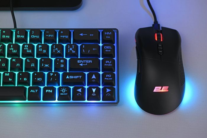 Мышь 2E GAMING MG350 WL, RGB, USB-A/WL, чёрный