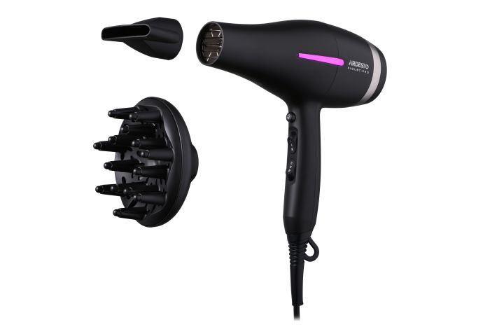 Фен Ardesto Violet PRO , 850-2200Вт, 2 скорости, 3 темп.режима, диффузор, черный ARDESTO HD-Y223PRO