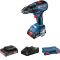 Шуруповерт-дрель аккумуляторный Bosch GSR 18 V-50, 18В 2x2Ач, 50Нм,20+1, 460/1800об/мин, 1кг