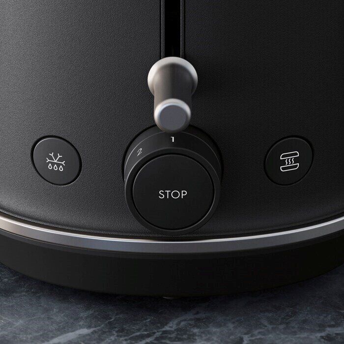 Тостер Electrolux 980Вт, метал, чорний