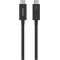Кабель USB-C > USB-C заряджання/синхронізації Belkin 2м, 100Вт, Type-C Thunderbolt 4, 40Гбс, чорний
