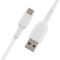 Кабель USB-A > USB-C зарядки/синхронизации Belkin 1м, 15Вт, Type-C, PVC, белый