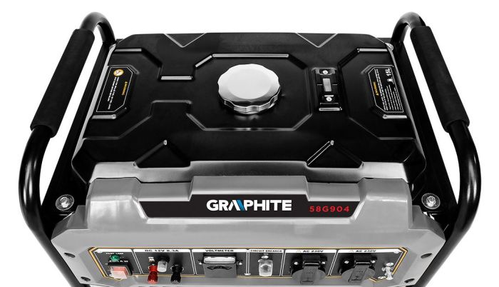 Генератор бензиновий GRAPHITE 230В (1 фаза), 2/2.2кВт, ручний стартер, AVR, 40кг
