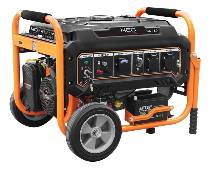 Генератор бензиновий Neo Tools 230В (1 фаза), 2.8/3кВт, електростартер, AVR, 45кг