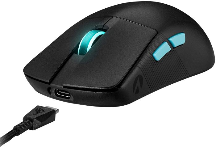 Миша ASUS ROG Harpe Ace Aim Lab Edition, RGB, USB-A/WL/BT, чорний