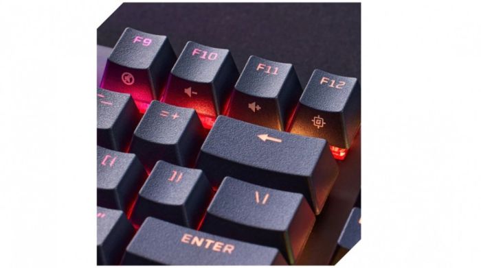 Клавіатура механічна HyperX Alloy Origins Core PBT 87key, AqUK, USB-A, EN/UA, RGB, чорний