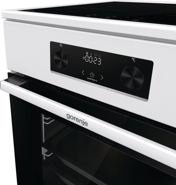 Плита Gorenje електрична індукційна, 70л, 50x60см, дисплей, програматор IconLed, поєднання конфорок, білий