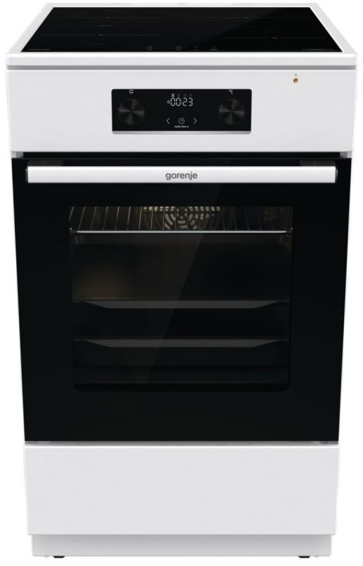 Плита Gorenje електрична індукційна, 70л, 50x60см, дисплей, програматор IconLed, поєднання конфорок, білий