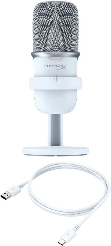 Микрофон геймерский HyperX SoloCast, Bi, USB-A, 2м, NGenuity, белый