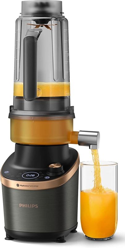 Блендер Philips стаціонарний Flip&Juice, 1500Вт, чаша-2000мл, мідно-чорний