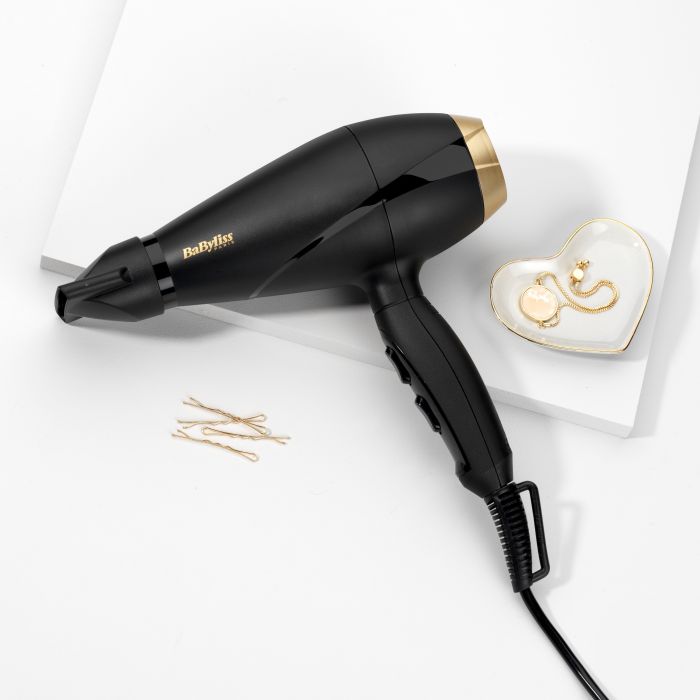Фен Babyliss AC motor PRO, 2000Вт, 2 режими, дифузор, хол. обдув, чорний