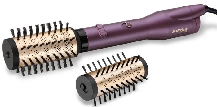 Фен-щетка Babyliss, 650Вт, режимов-2, иониз-я, хол. обдув, вращ. насадок, керамика, фиолетовый
