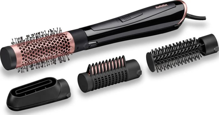 Фен-щетка Babyliss, 1000Вт, режимов-2, иониз-я, хол. обдув, керамика, черный