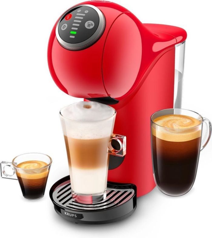 Кофеварка Krups капсульная Dolce Gusto Genio S Plus 0.8л, капсулы, сенсорное управление, красный