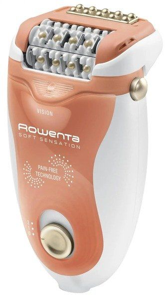 Эпилятор  Rowenta Soft Sensation пинцетный, от сети, пинцет.-24, сух., с подсветкой, насадок-4, бело-бежевый