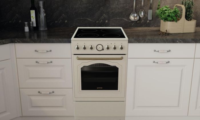 Плита Gorenje электрическая стеклокерамическая, 70л, 50x60см, бежевый