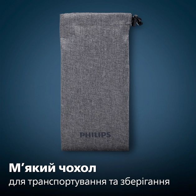 Бритва електр. Philips Series 5000 роторная, 9Вт,  бритв.головок-3, Li-Ion, сух.+влажн., триммер, синий