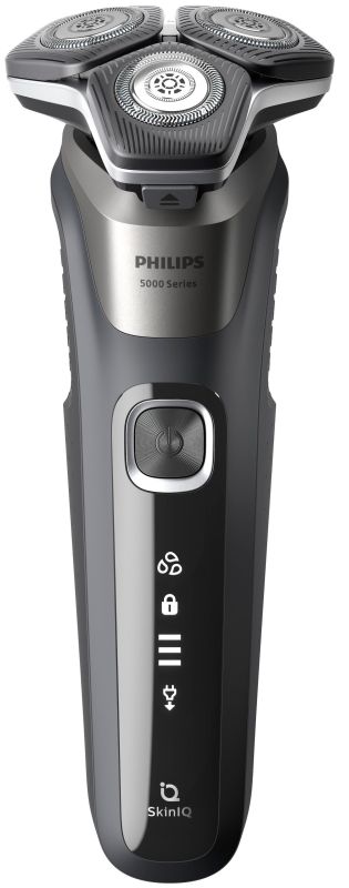 Бритва електр. Philips роторна Series 5000, 9Вт,  бритв.головок-3, Li-Ion, сух.+волог., тример, чохол, сірий