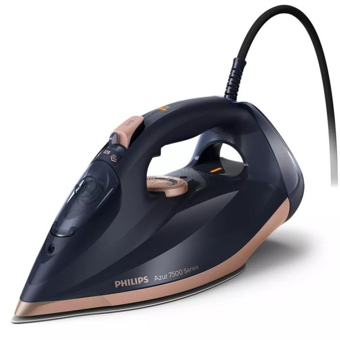 Утюг Philips 7500  Series, 3200Вт, 300мл, паровой удар -260гр, постоянный пар - 50гр, нерж. сталь, синий