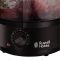 Пароварка Russell Hobbs Kitchen Collection 400Вт, чаша-2.3/3.3л, резервуар для води -0.5л, механічне керування, 3 яруси, пластик, чорний