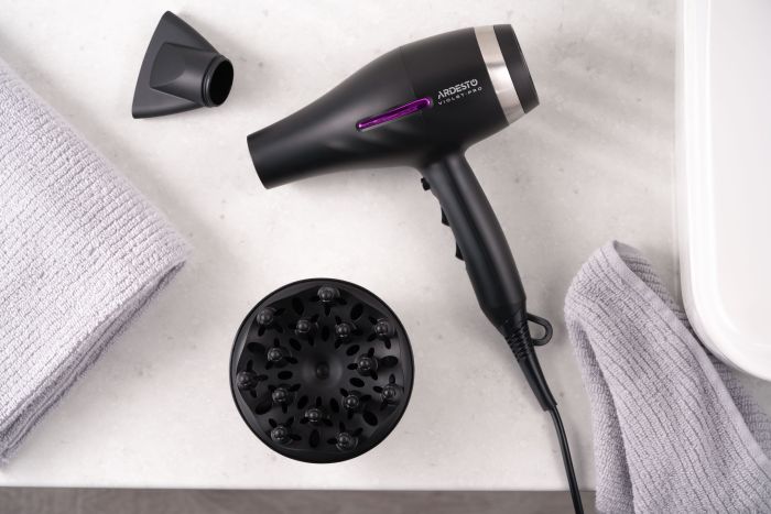 Фен Ardesto Violet PRO , 850-2200Вт, 2 скорости, 3 темп.режима, диффузор, черный ARDESTO HD-Y223PRO