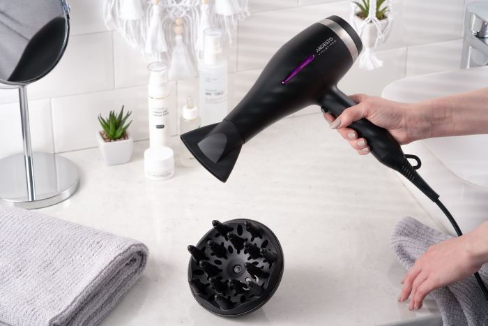Фен Ardesto Violet PRO , 850-2200Вт, 2 скорости, 3 темп.режима, диффузор, черный ARDESTO HD-Y223PRO