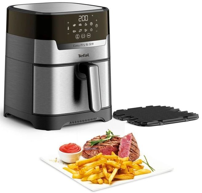 Мультипечь Tefal EasyFry&Grill Precision, 1550Вт, чаша-4.2л, сенсорное, пластик, серый