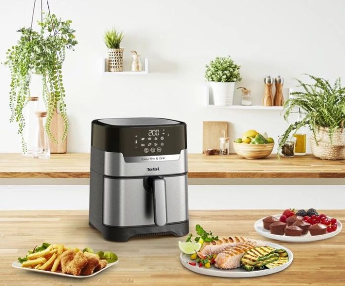 Мультипечь Tefal EasyFry&Grill Precision, 1550Вт, чаша-4.2л, сенсорное, пластик, серый