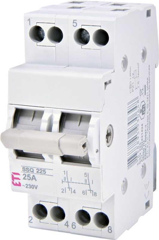 Перемикач навантаження ETI, SSQ 225 "1-0-2", 2p 25A