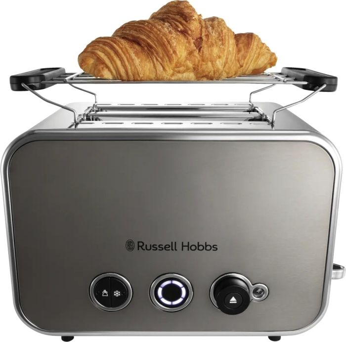 Russell Hobbs toaster Distinctions 2-Slice 1670Вт, подогрев, разморозка, пластик, серебристо-серый