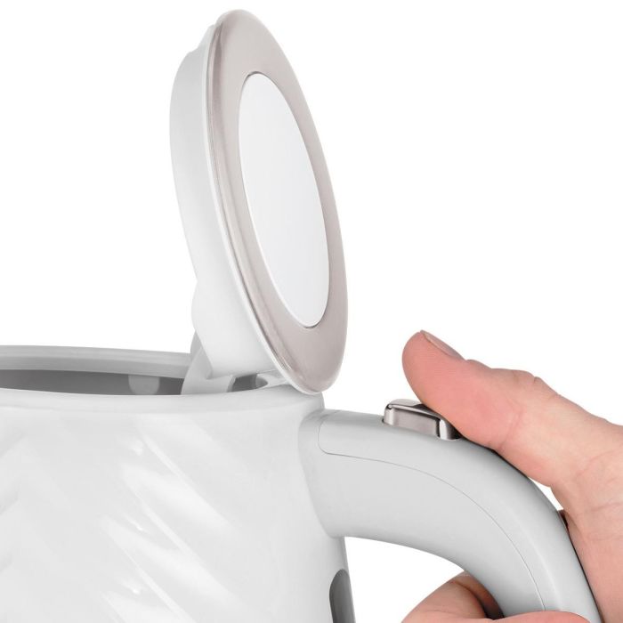 Електрочайник Russell Hobbs Groove White 1.7л, Strix, пластик, білий