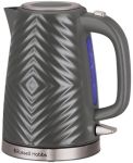 Електрочайник Russell Hobbs Groove Grey 1.7л, Strix, пластик, сірий