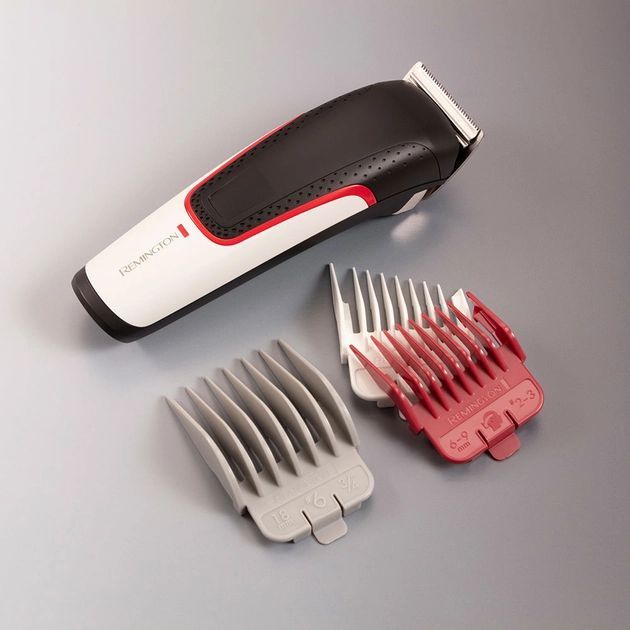 Машинка для стрижки  Remington E51 Easy Fade Hair Clipper, сеть+акум., роторный мотор, насадок-3, кейс, титан.нап., черно-белый