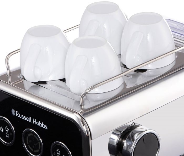 Кавоварка Russell Hobbs ріжкова Distinctions 1.1л, мелена + чалди, чорно-сріблястий