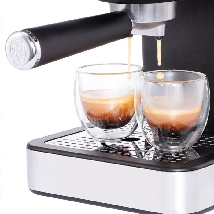 Кофеварка Russell Hobbs рожковая Distinctions Ocean 1.1л, молотый + чалды, сине-серебристый