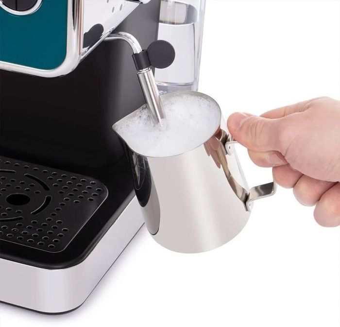 Кофеварка Russell Hobbs рожковая Distinctions Ocean 1.1л, молотый + чалды, сине-серебристый