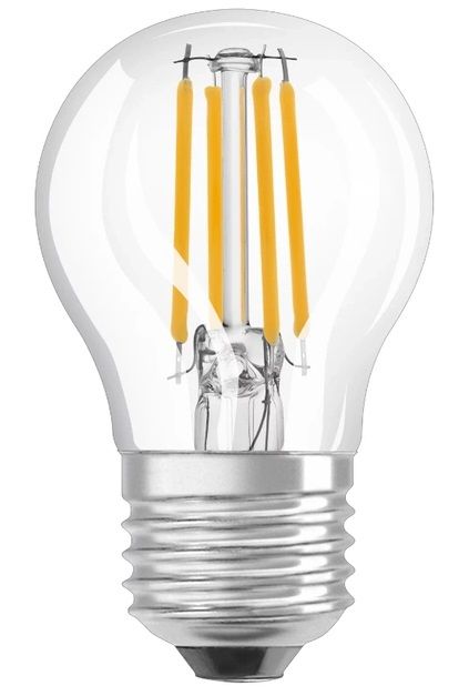 Лампа OSRAM LED E27 5.5Вт 2700K 806Лм P60 філаментна